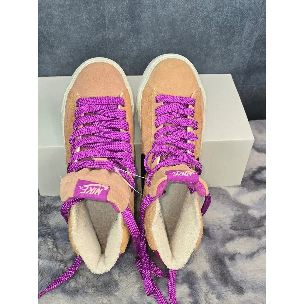 NWOT Nike Blazer‎ Mid 73 Miss Piggy Storm Pink Magenta Suede Sneakers Womens 6.5